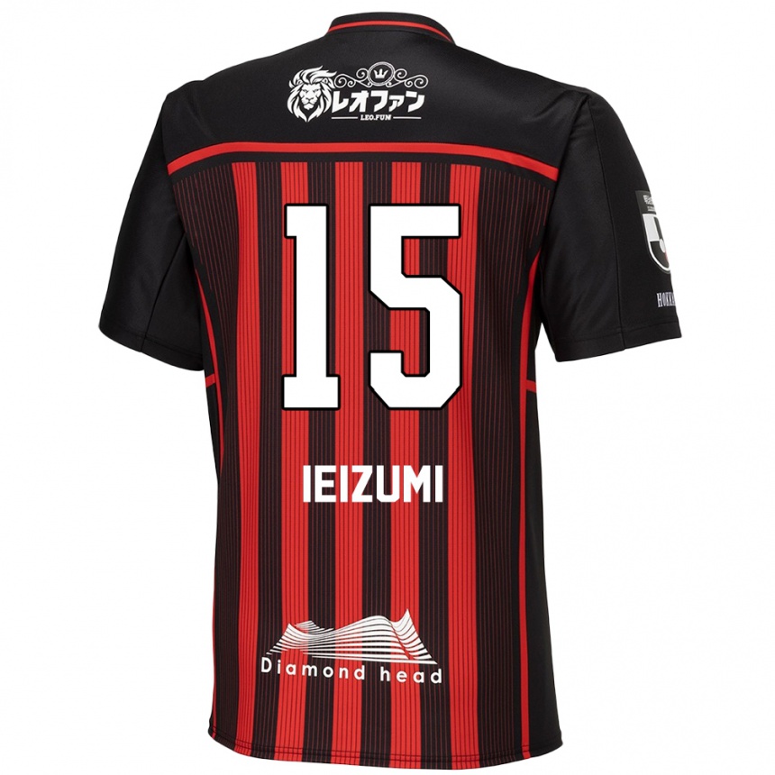 Enfant Football Maillot Rei Ieizumi #15 Rouge Noir Tenues Domicile 2024/25