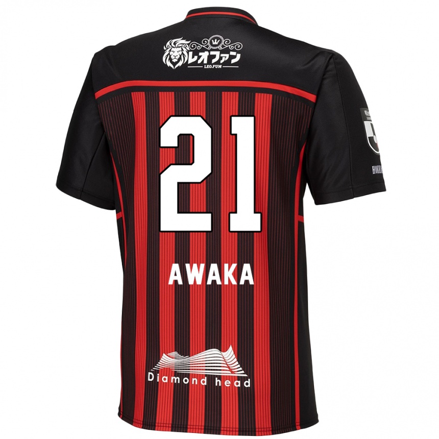 Enfant Football Maillot Shunta Awaka #21 Rouge Noir Tenues Domicile 2024/25