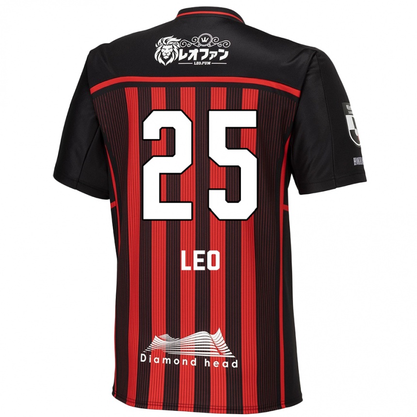 Enfant Football Maillot Leo Osaki #25 Rouge Noir Tenues Domicile 2024/25