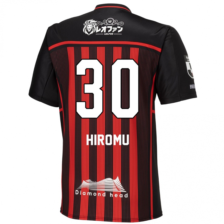 Enfant Football Maillot Hiromu Tanaka #30 Rouge Noir Tenues Domicile 2024/25