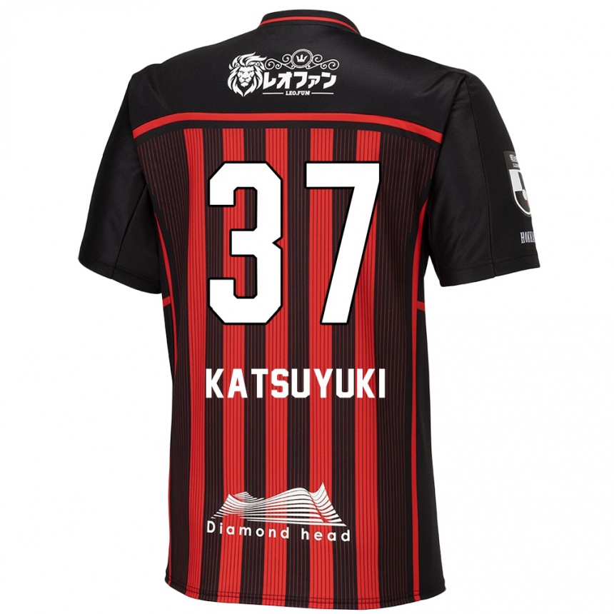 Enfant Football Maillot Katsuyuki Tanaka #37 Rouge Noir Tenues Domicile 2024/25