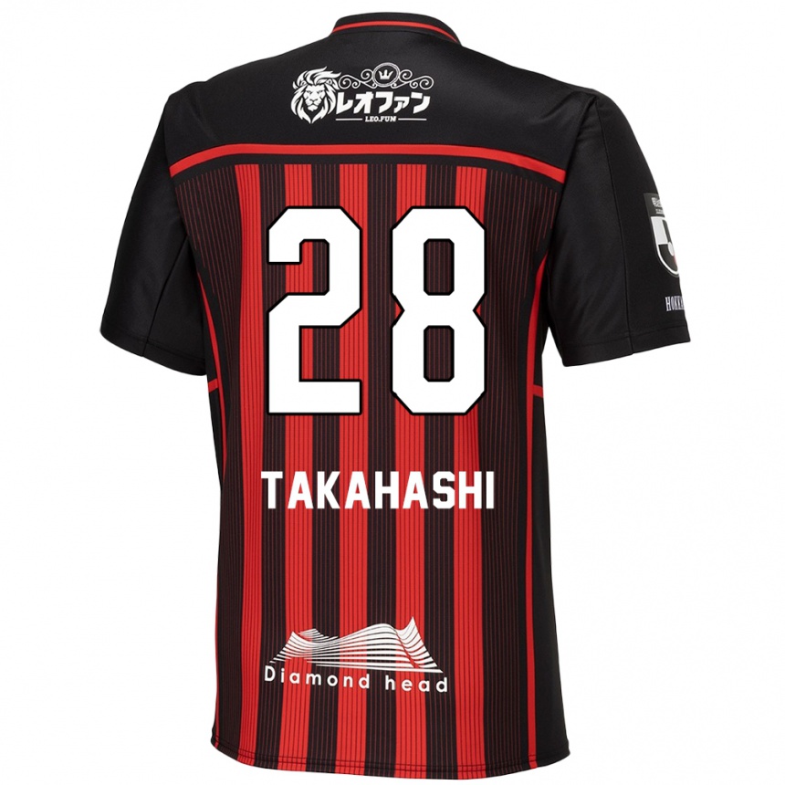 Enfant Football Maillot Koga Takahashi #28 Rouge Noir Tenues Domicile 2024/25