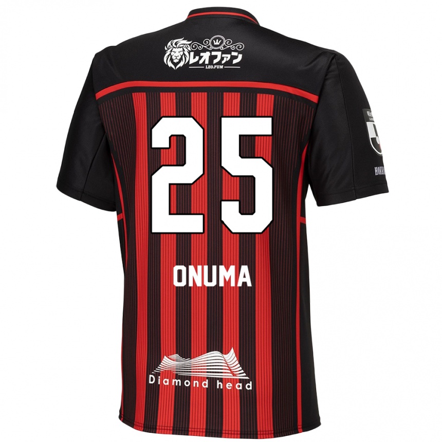 Enfant Football Maillot Akito Onuma #25 Rouge Noir Tenues Domicile 2024/25