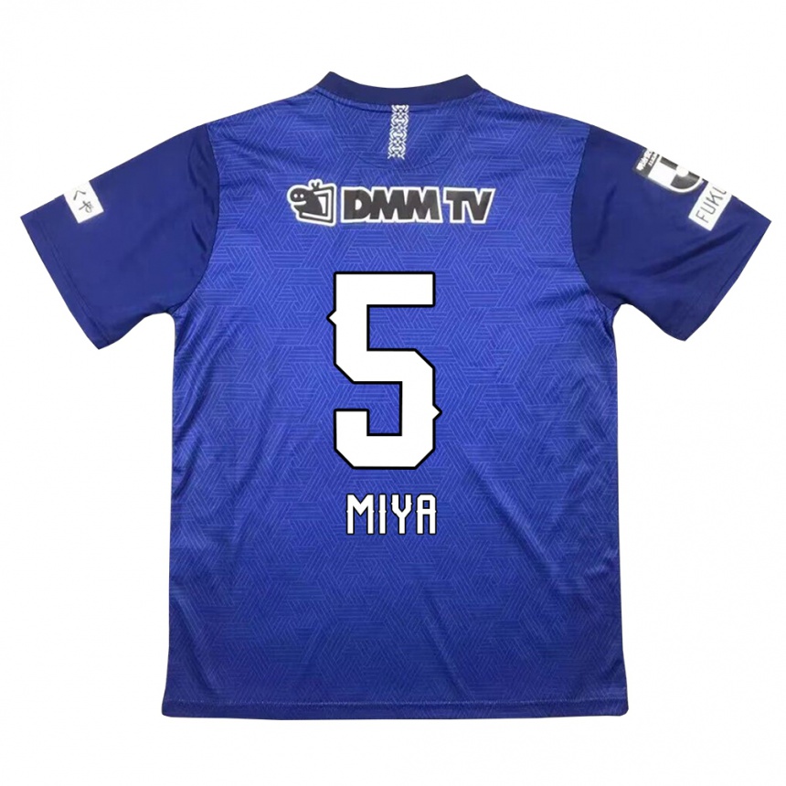 Enfant Football Maillot Daiki Miya #5 Bleu Foncé Tenues Domicile 2024/25