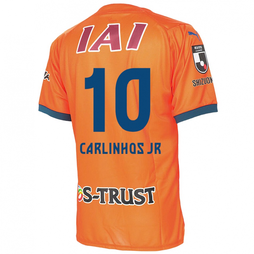 Enfant Football Maillot Carlinhos Junior #10 Bleu Orange Tenues Domicile 2024/25