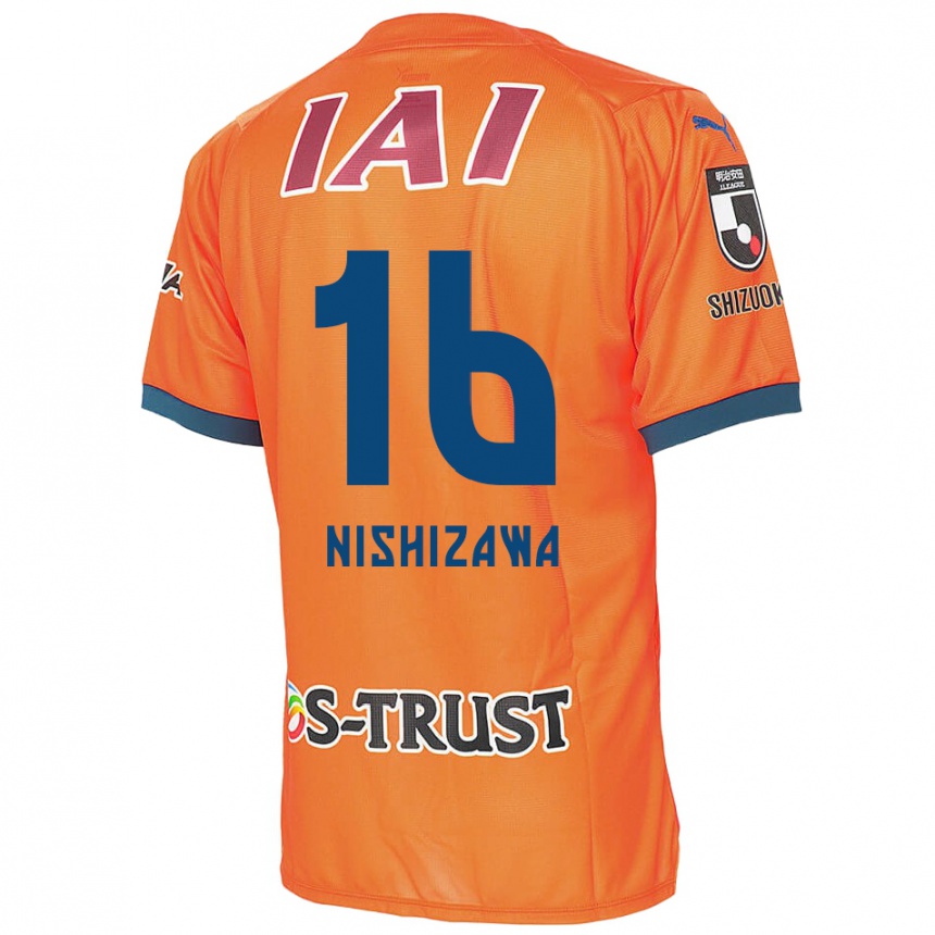 Enfant Football Maillot Kenta Nishizawa #16 Bleu Orange Tenues Domicile 2024/25