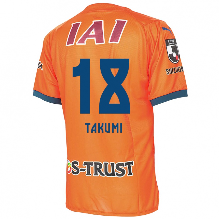 Enfant Football Maillot Takumi Kato #18 Bleu Orange Tenues Domicile 2024/25