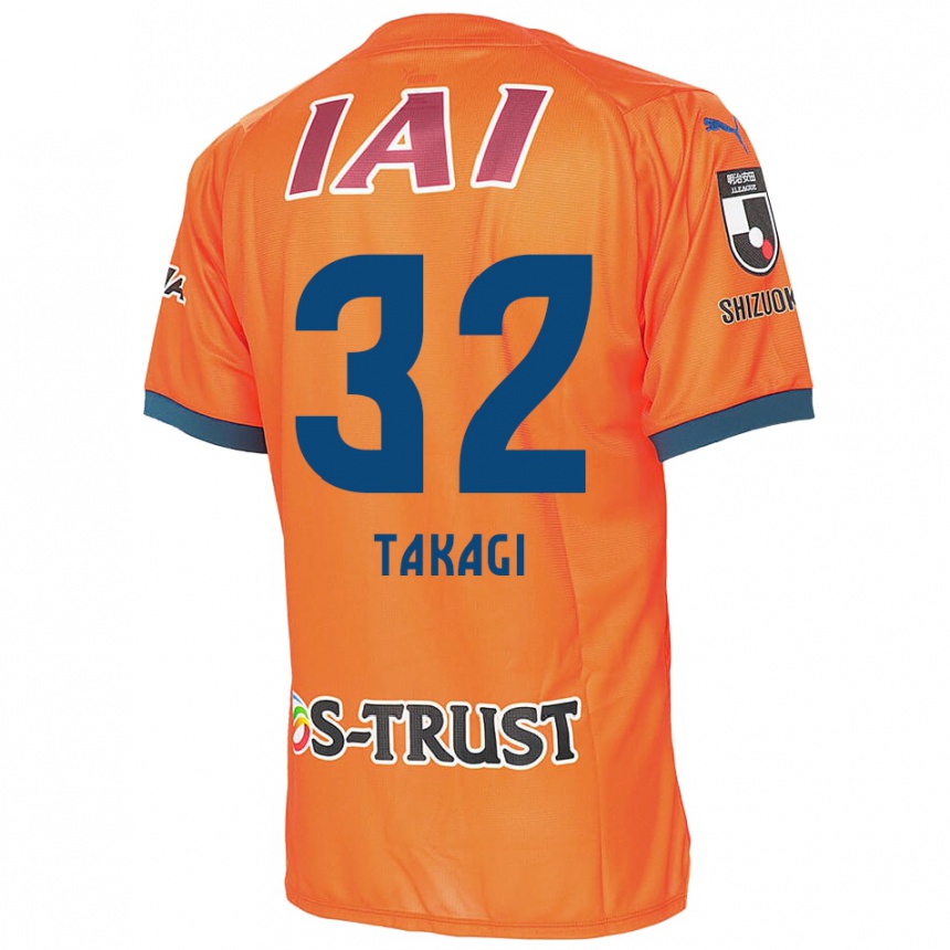 Enfant Football Maillot Sen Takagi #32 Bleu Orange Tenues Domicile 2024/25