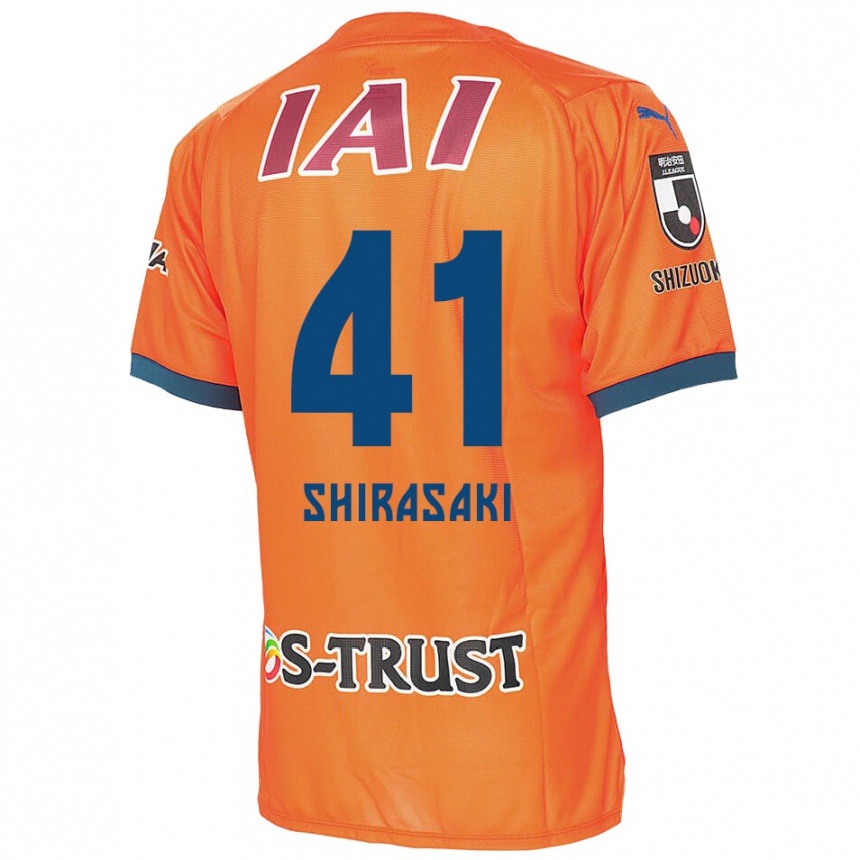 Enfant Football Maillot Ryohei Shirasaki #41 Bleu Orange Tenues Domicile 2024/25