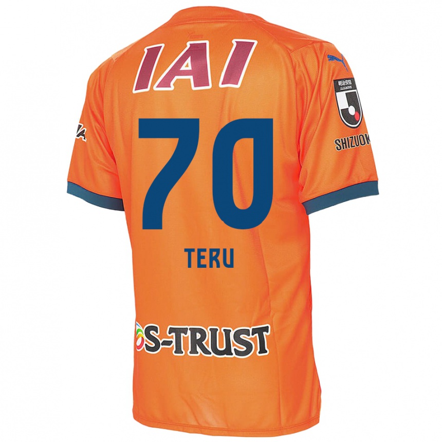 Enfant Football Maillot Teruki Hara #70 Bleu Orange Tenues Domicile 2024/25