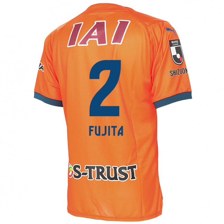 Enfant Football Maillot Shunsuke Fujita #2 Bleu Orange Tenues Domicile 2024/25