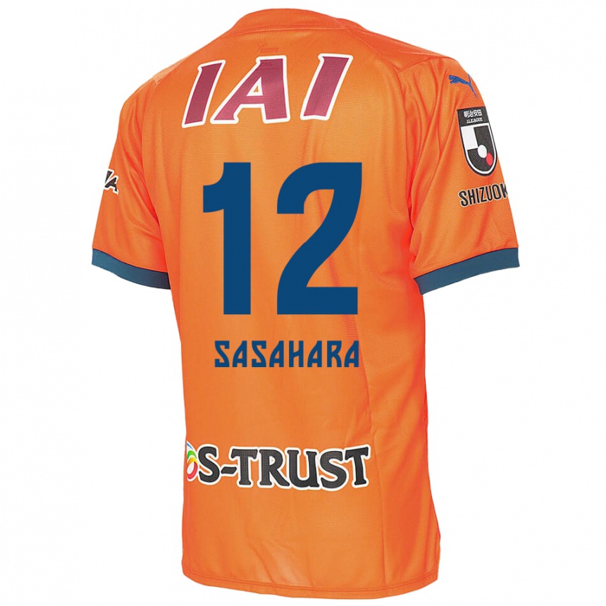 Enfant Football Maillot Kenshin Sasahara #12 Bleu Orange Tenues Domicile 2024/25