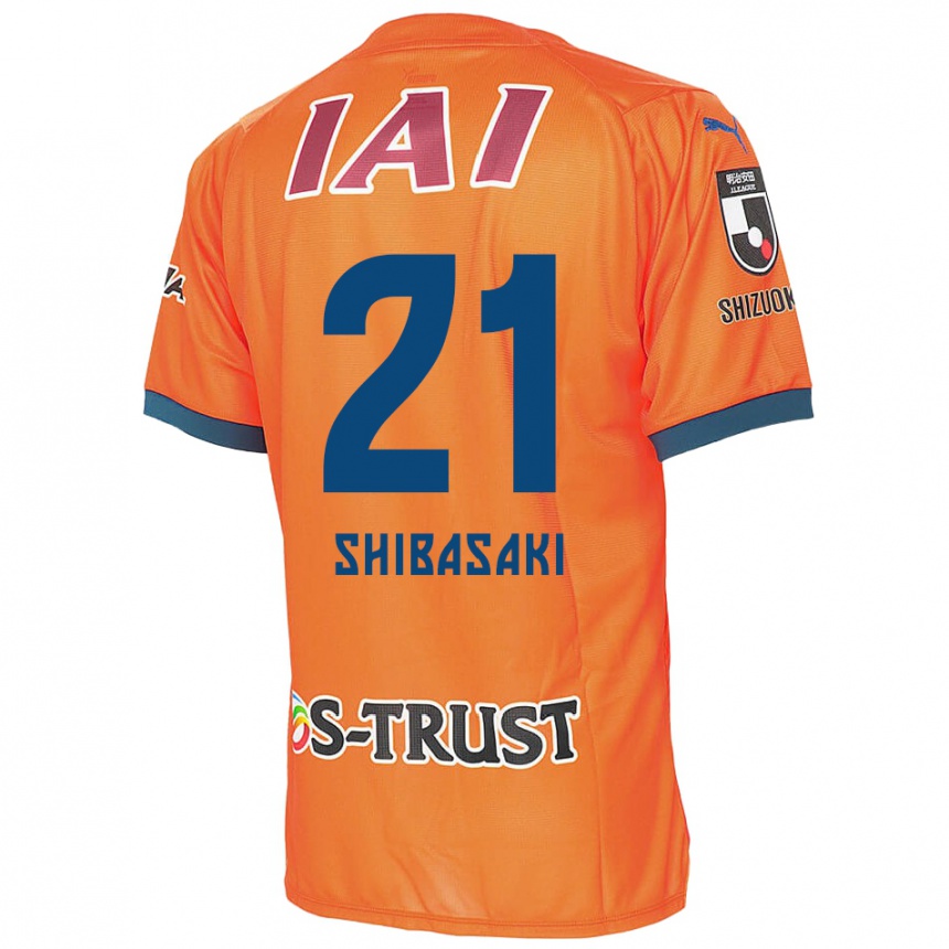 Enfant Football Maillot Kaito Shibasaki #21 Bleu Orange Tenues Domicile 2024/25