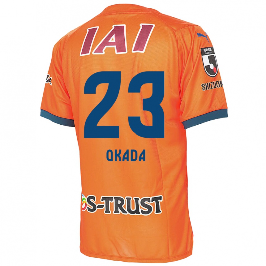 Enfant Football Maillot Shu Okada #23 Bleu Orange Tenues Domicile 2024/25