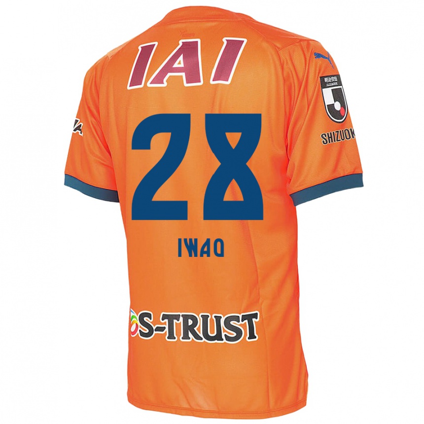 Enfant Football Maillot Takeru Iwao #28 Bleu Orange Tenues Domicile 2024/25