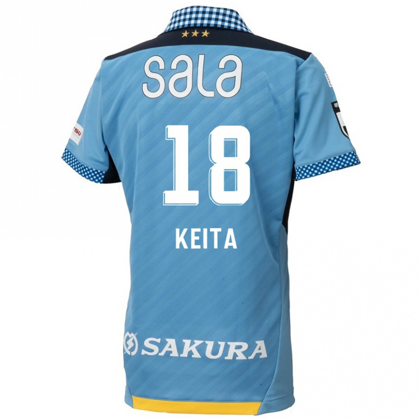 Enfant Football Maillot Keita Takahata #18 Bleu Noir Tenues Domicile 2024/25