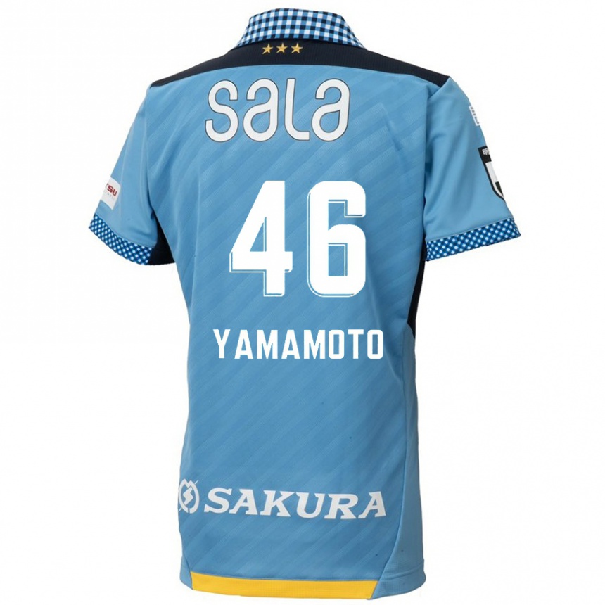 Enfant Football Maillot Shota Yamamoto #46 Bleu Noir Tenues Domicile 2024/25