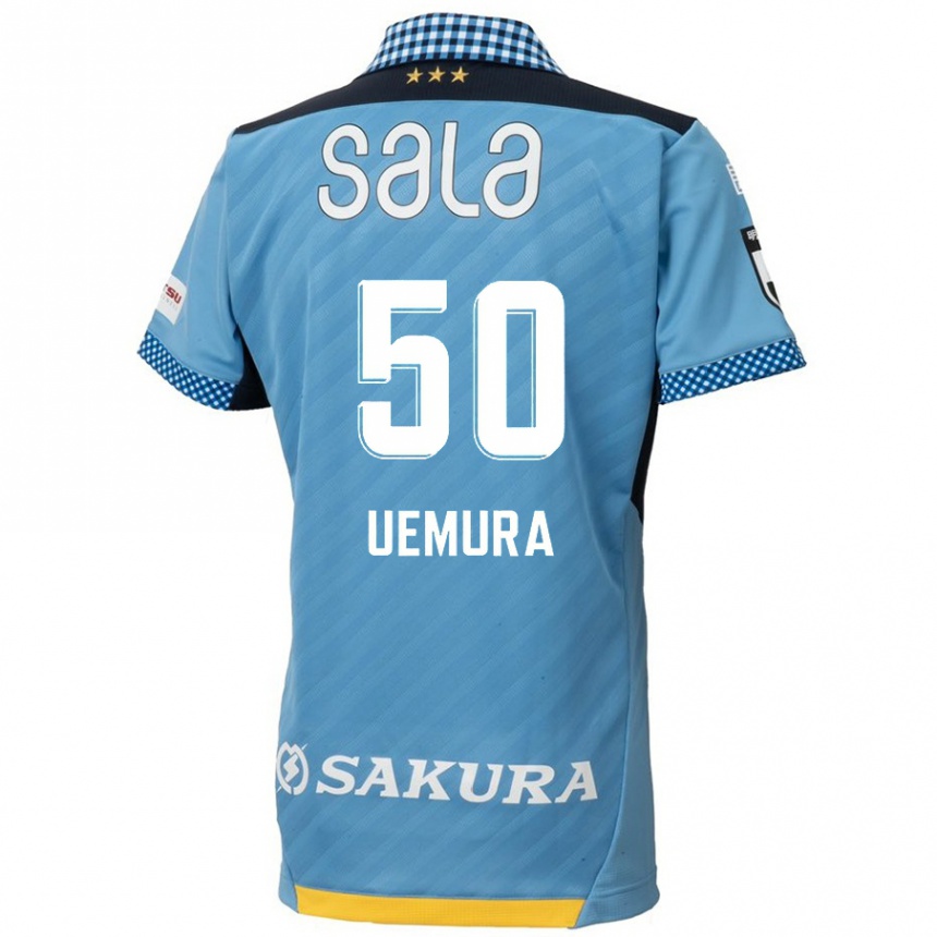 Enfant Football Maillot Hiroto Uemura #50 Bleu Noir Tenues Domicile 2024/25