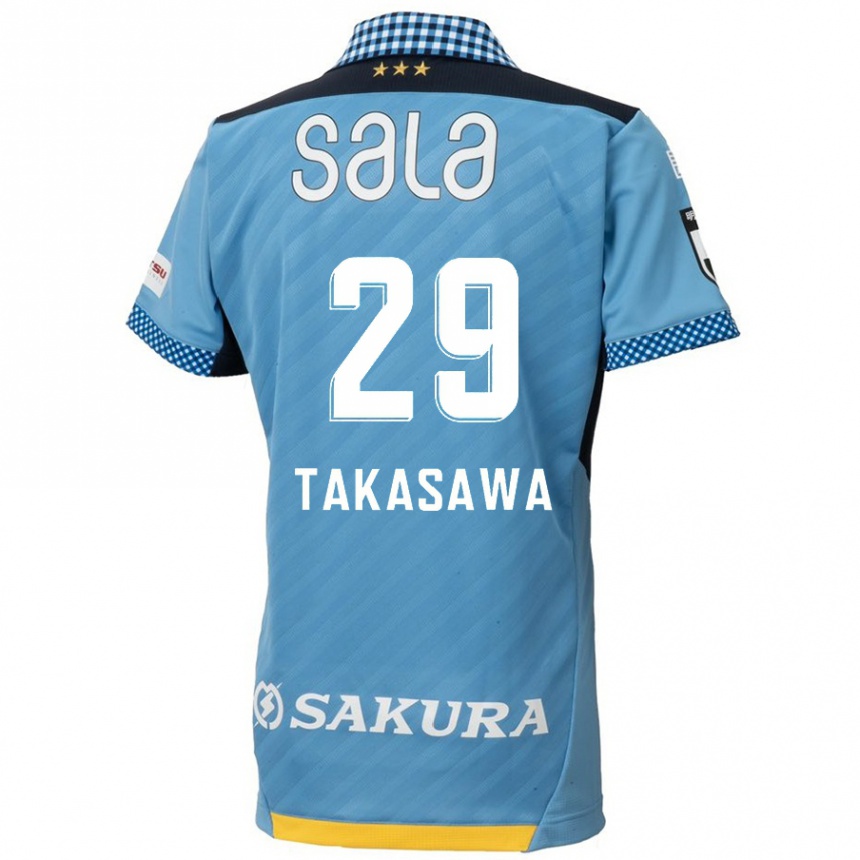 Enfant Football Maillot Kaito Takasawa #29 Bleu Noir Tenues Domicile 2024/25