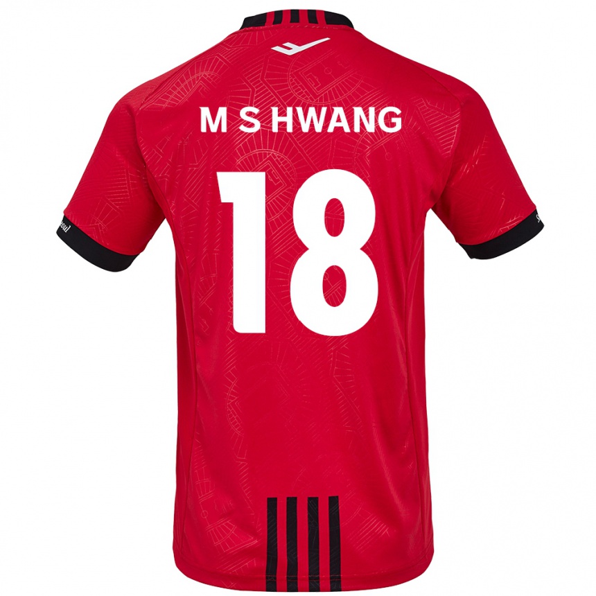 Enfant Football Maillot Seong-Min Hwang #18 Rouge Noir Tenues Domicile 2024/25