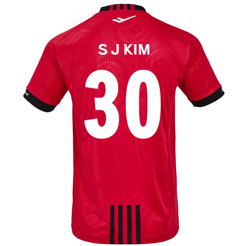 Enfant Football Maillot Ju-Sung Kim #30 Rouge Noir Tenues Domicile 2024/25