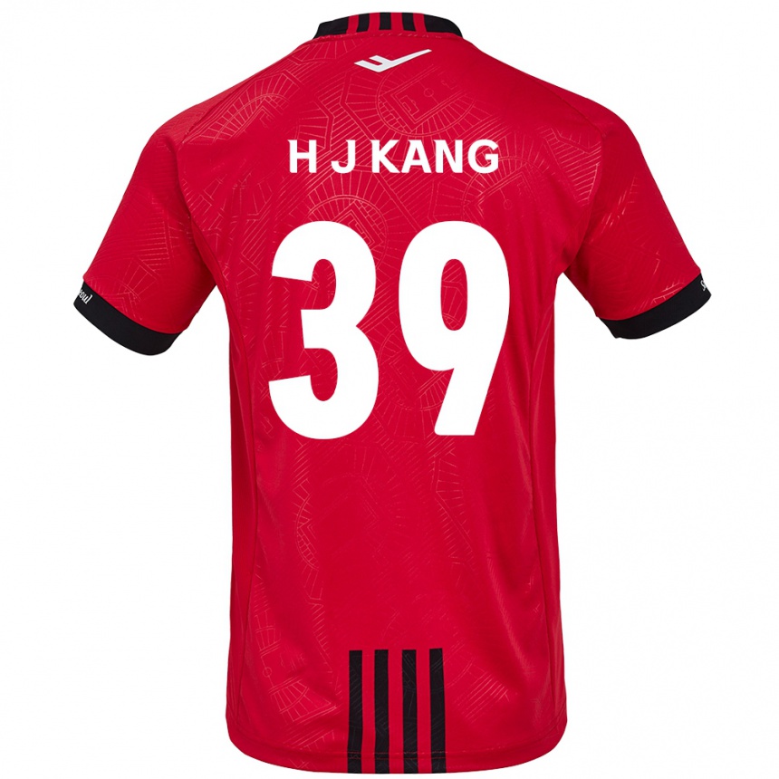 Enfant Football Maillot Ju-Hyeok Kang #39 Rouge Noir Tenues Domicile 2024/25