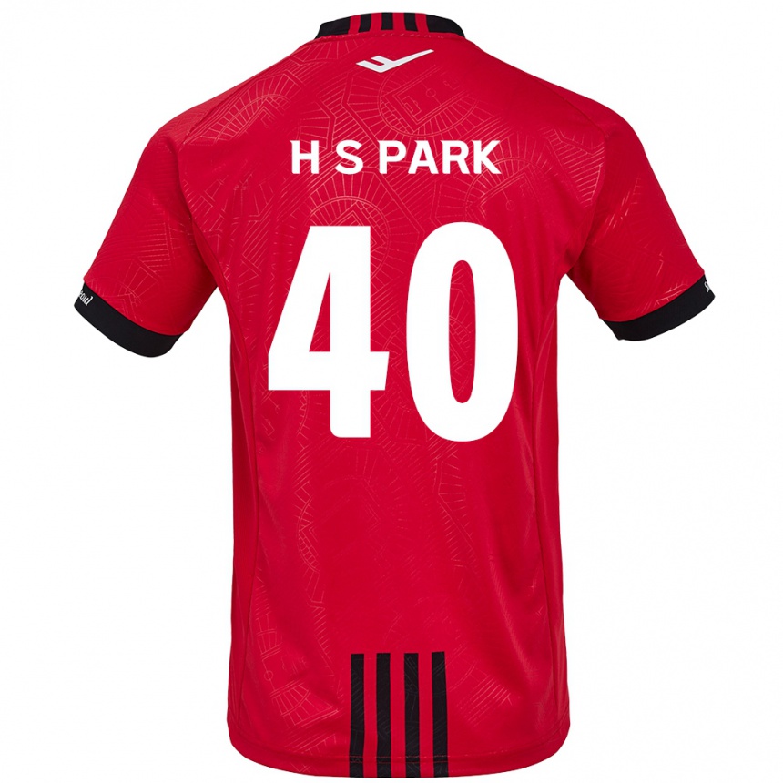 Enfant Football Maillot Seong-Hun Park #40 Rouge Noir Tenues Domicile 2024/25