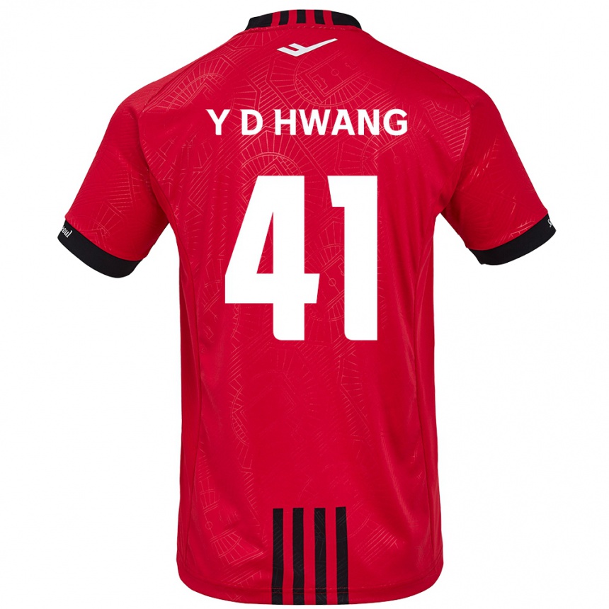 Enfant Football Maillot Do-Yoon Hwang #41 Rouge Noir Tenues Domicile 2024/25