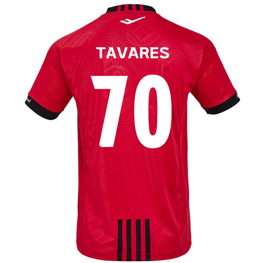 Enfant Football Maillot Ronaldo Tavares #70 Rouge Noir Tenues Domicile 2024/25