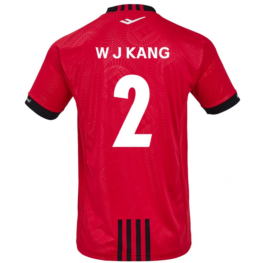 Enfant Football Maillot Jae-Won Kang #2 Rouge Noir Tenues Domicile 2024/25