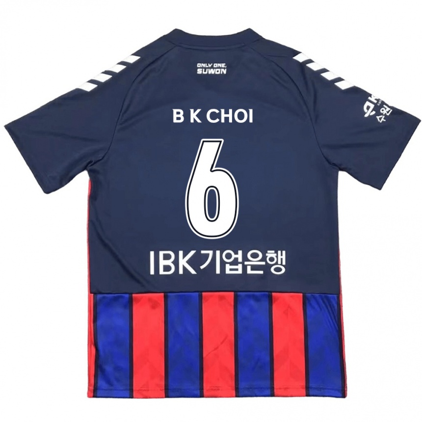 Enfant Football Maillot Kyu-Baek Choi #6 Bleu Rouge Tenues Domicile 2024/25