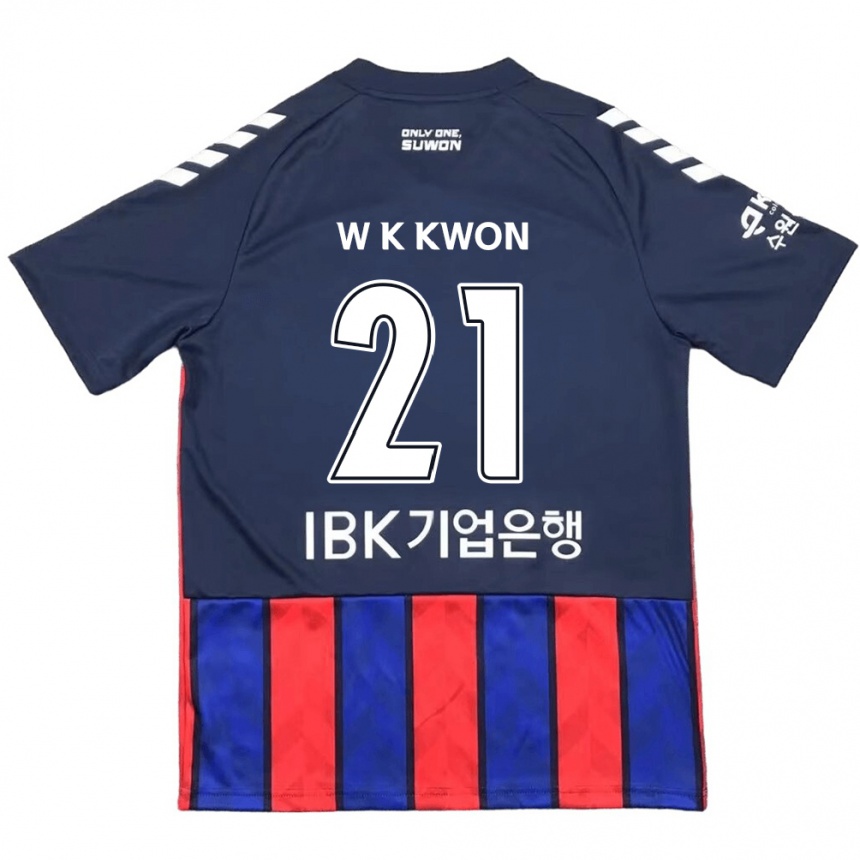 Enfant Football Maillot Kyung-Won Kwon #21 Bleu Rouge Tenues Domicile 2024/25