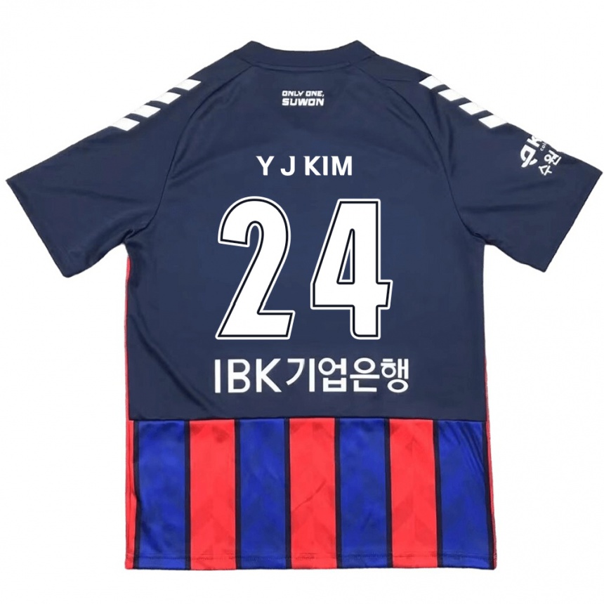 Enfant Football Maillot Ju-Yeop Kim #24 Bleu Rouge Tenues Domicile 2024/25