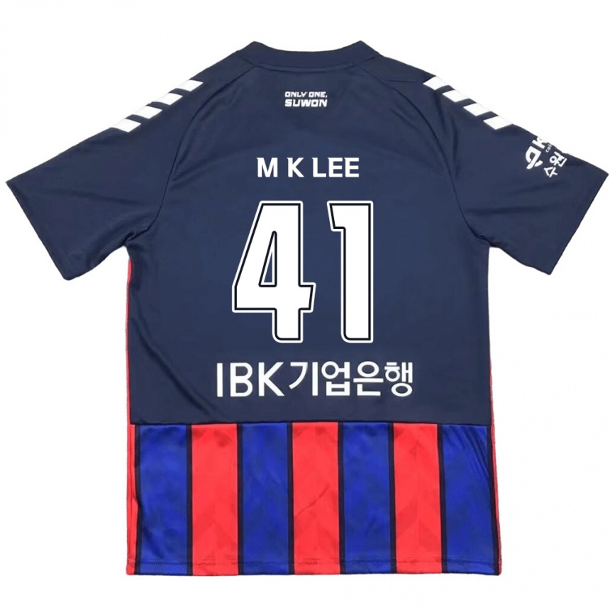 Enfant Football Maillot Kyung-Min Lee #41 Bleu Rouge Tenues Domicile 2024/25