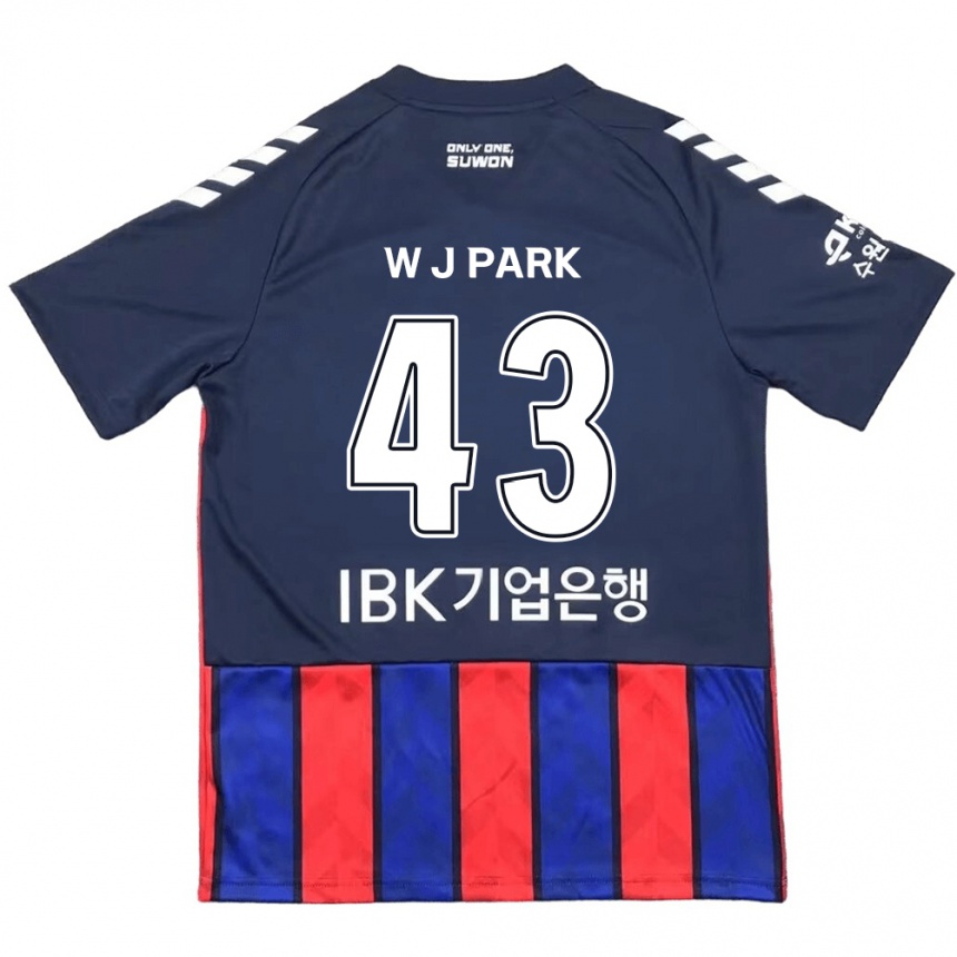 Enfant Football Maillot Jin-Woo Park #43 Bleu Rouge Tenues Domicile 2024/25