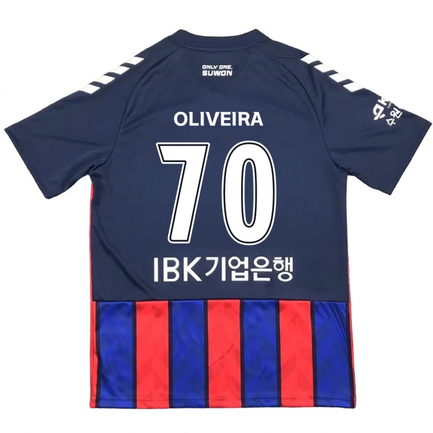 Enfant Football Maillot Anderson Oliveira #70 Bleu Rouge Tenues Domicile 2024/25