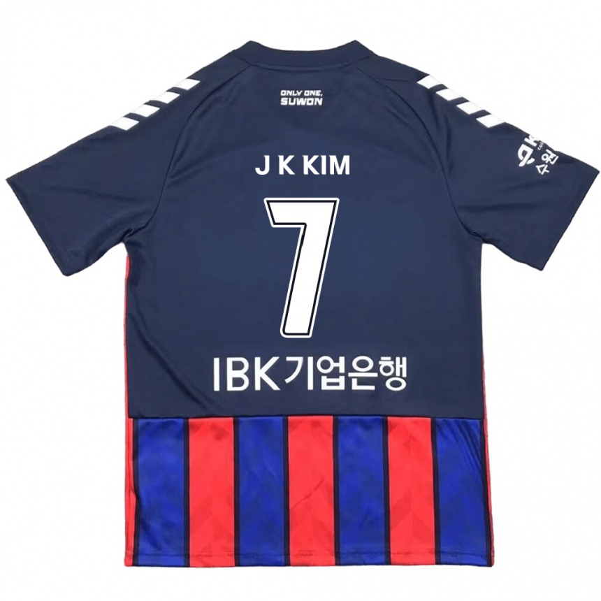 Enfant Football Maillot Ki-Jun Kim #7 Bleu Rouge Tenues Domicile 2024/25