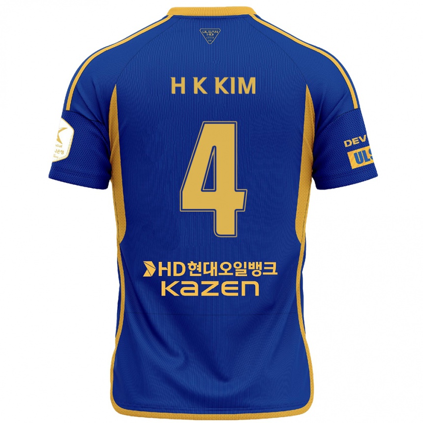 Enfant Football Maillot Kee-Hee Kim #4 Bleu Jaune Tenues Domicile 2024/25