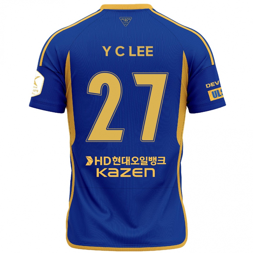 Enfant Football Maillot Chung-Yong Lee #27 Bleu Jaune Tenues Domicile 2024/25