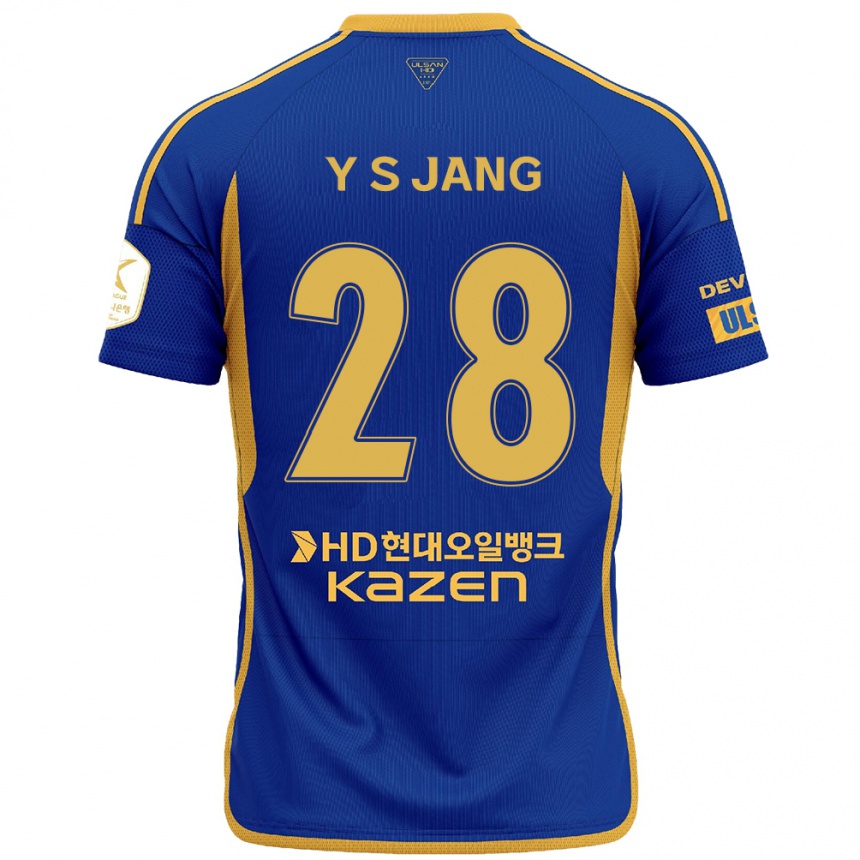 Enfant Football Maillot See-Young Jang #28 Bleu Jaune Tenues Domicile 2024/25