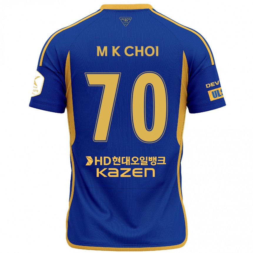 Enfant Football Maillot Kang-Min Choi #70 Bleu Jaune Tenues Domicile 2024/25