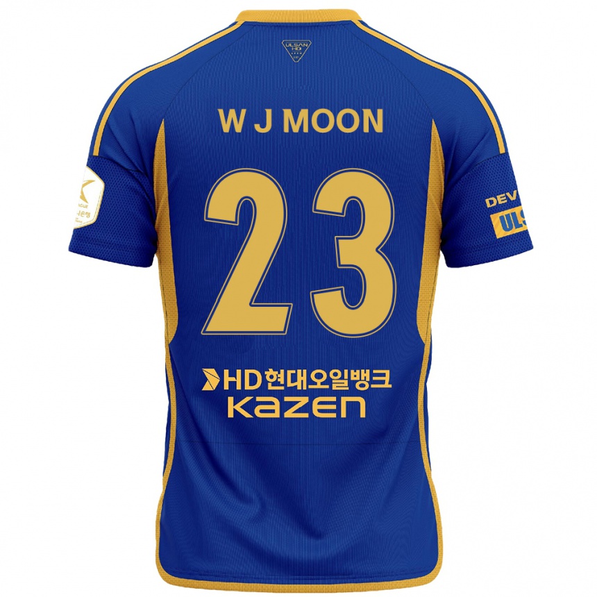 Enfant Football Maillot Ji-Won Moon #23 Bleu Jaune Tenues Domicile 2024/25