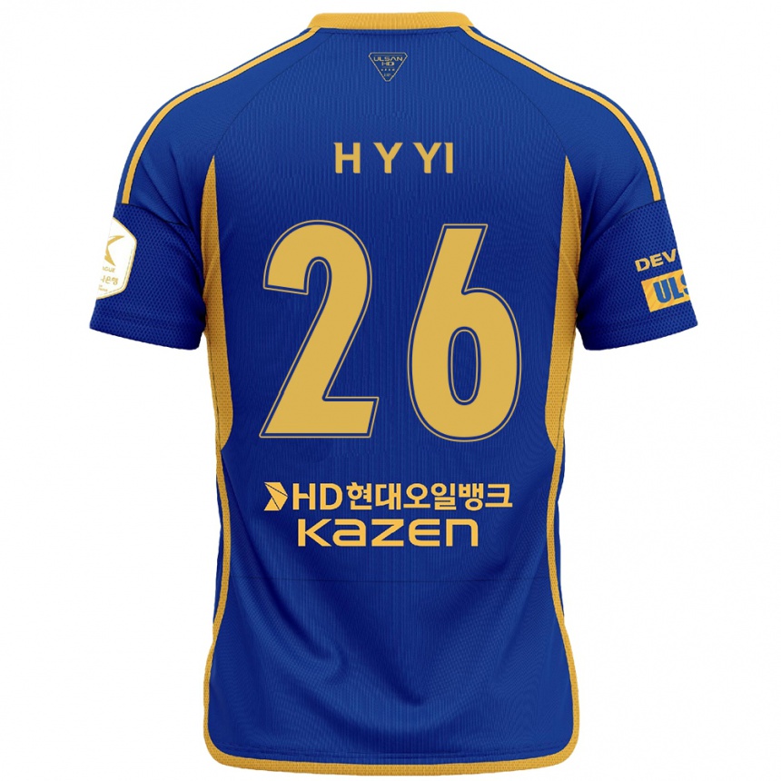 Enfant Football Maillot Yong-Hyeon Yi #26 Bleu Jaune Tenues Domicile 2024/25