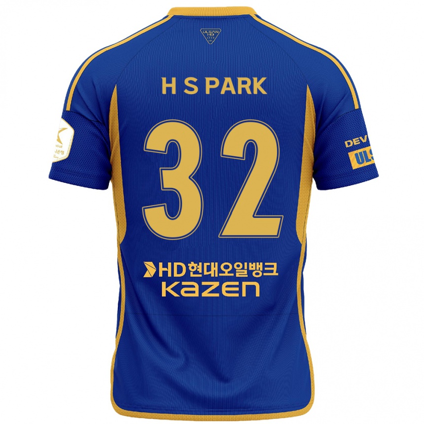 Enfant Football Maillot Sung-Hyun Park #32 Bleu Jaune Tenues Domicile 2024/25