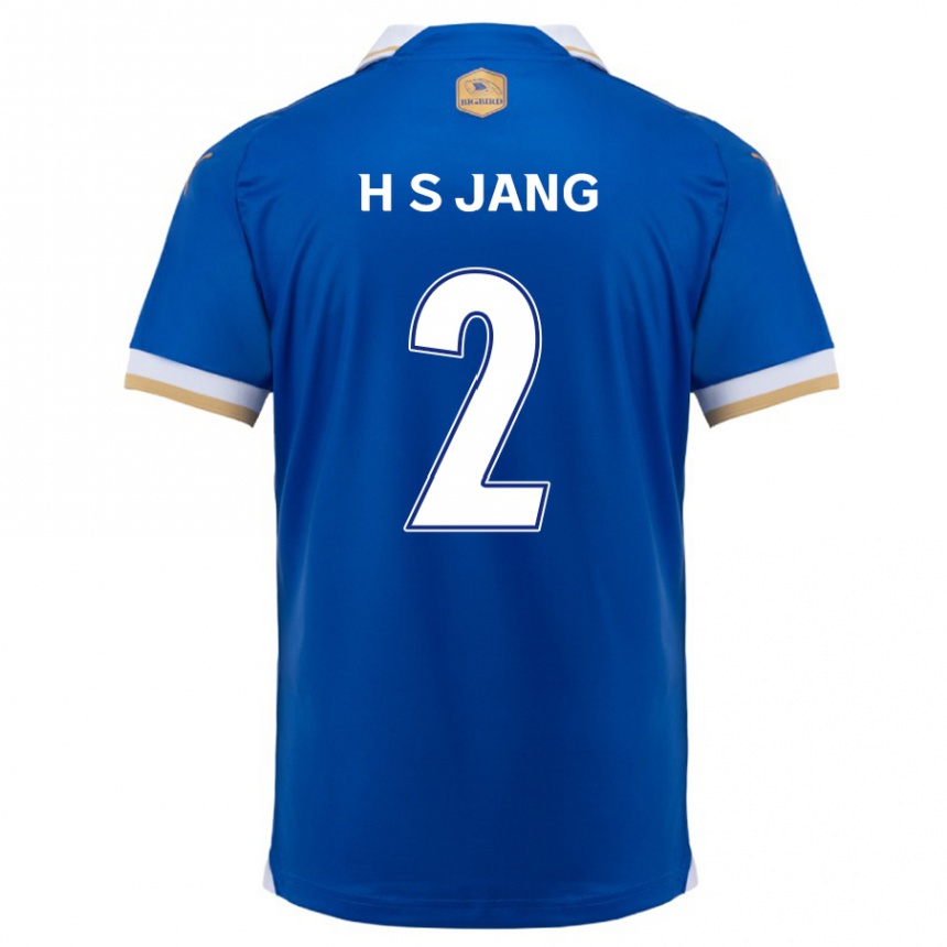 Enfant Football Maillot Seok-Hwan Jang #2 Bleu Blanc Tenues Domicile 2024/25