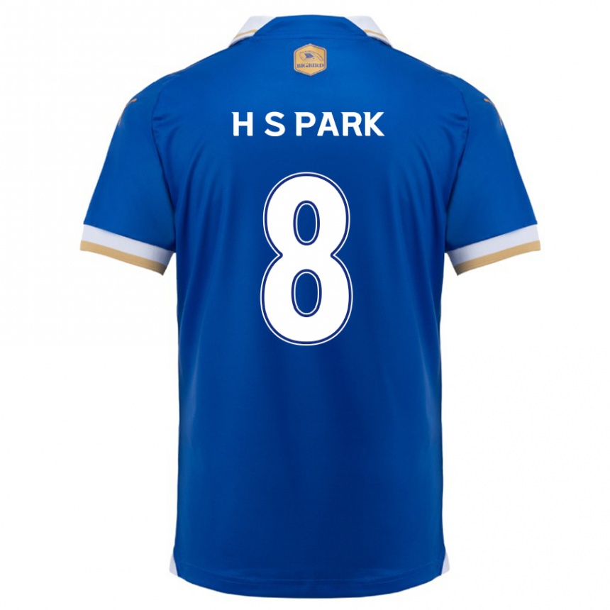 Enfant Football Maillot Sang-Hyeok Park #8 Bleu Blanc Tenues Domicile 2024/25