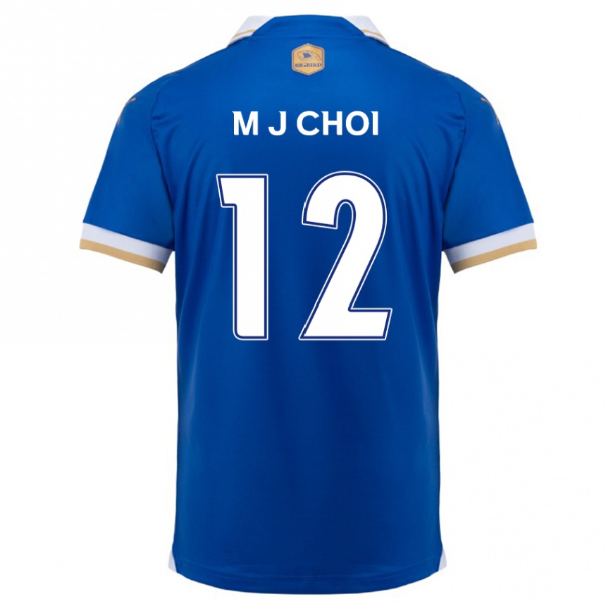 Enfant Football Maillot Ji-Moog Choi #12 Bleu Blanc Tenues Domicile 2024/25