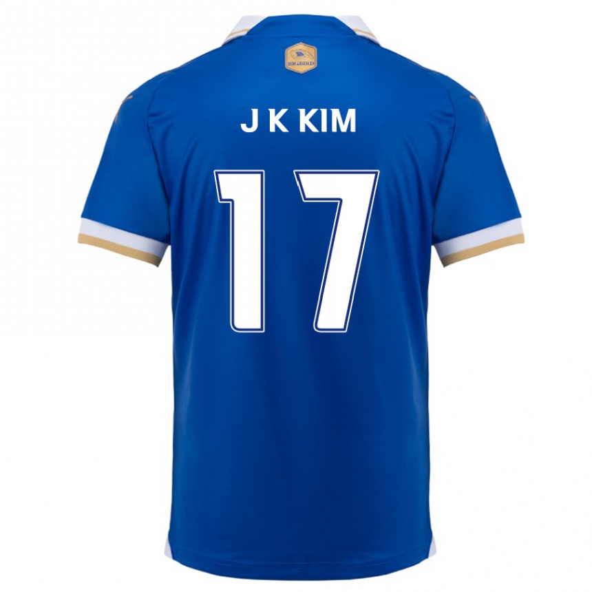 Enfant Football Maillot Kyeong-Jung Kim #17 Bleu Blanc Tenues Domicile 2024/25