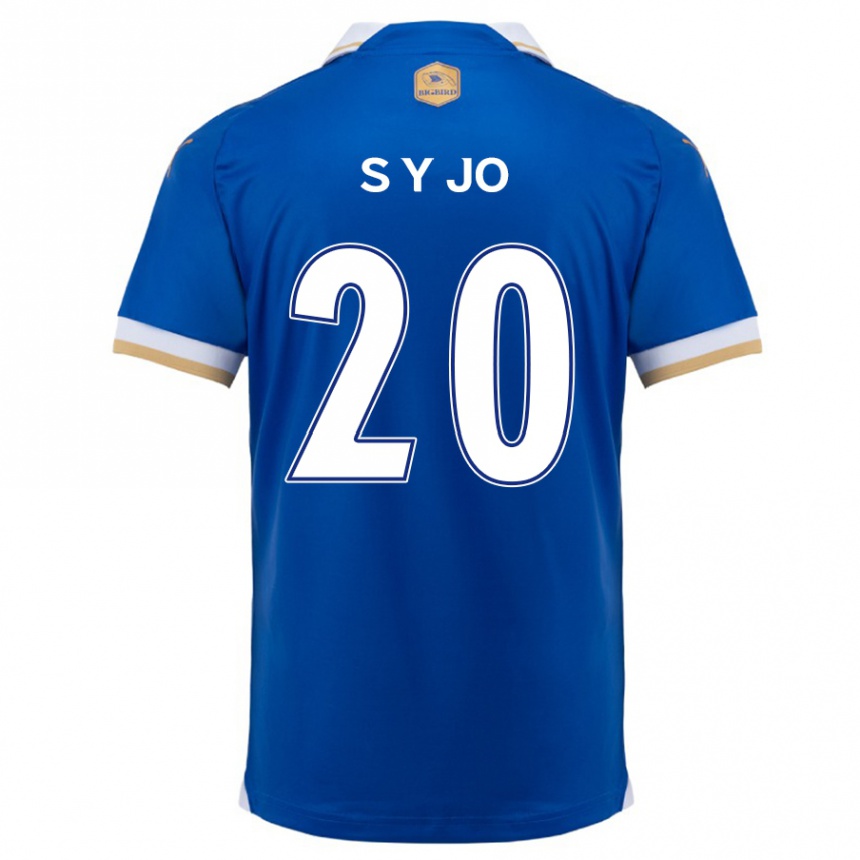 Enfant Football Maillot Yun-Seong Jo #20 Bleu Blanc Tenues Domicile 2024/25