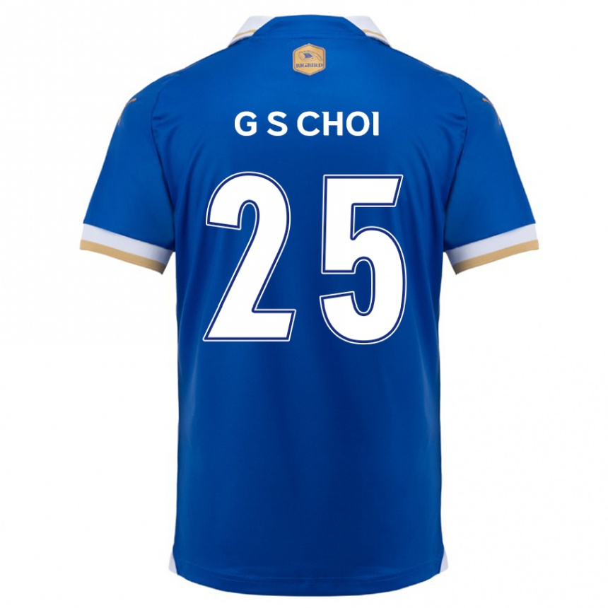 Enfant Football Maillot Sung-Geun Choi #25 Bleu Blanc Tenues Domicile 2024/25